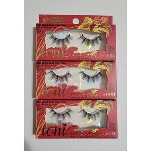 Ioni Lunar Zodiac Lash Of Gold Eyelashes 3 Pack Rooster Wispy Doll